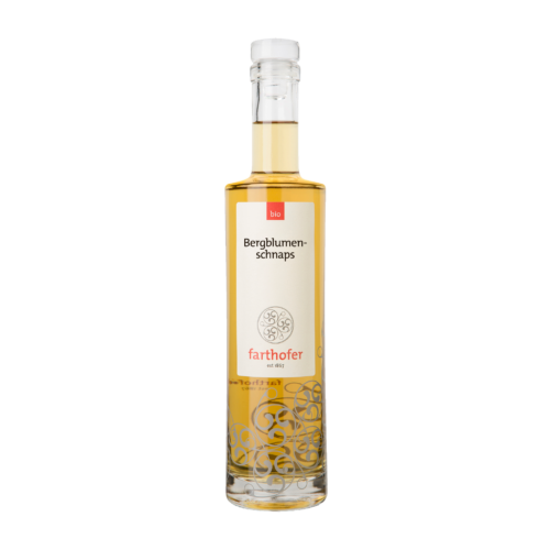 Foto Bergblumenschnaps aus Bio Heu