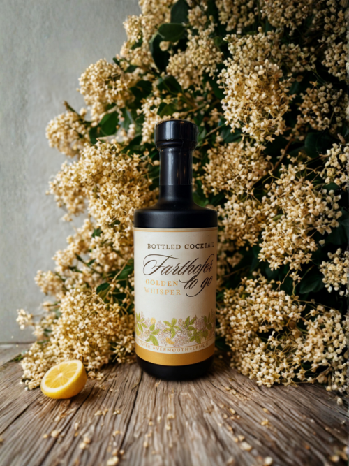 Bottled Cocktail Holunderblüte Wermut – Golden Whisper mit floraler Eleganz