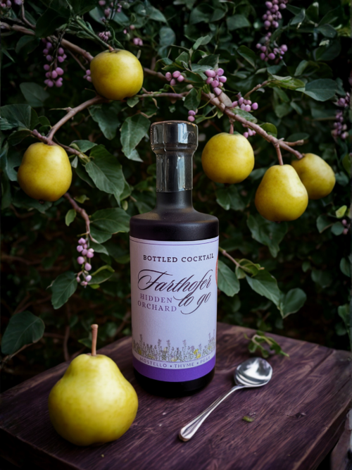 Bottled Cocktail Birne Thymian – Hidden Orchard mit intensivem Birnenedelbrand