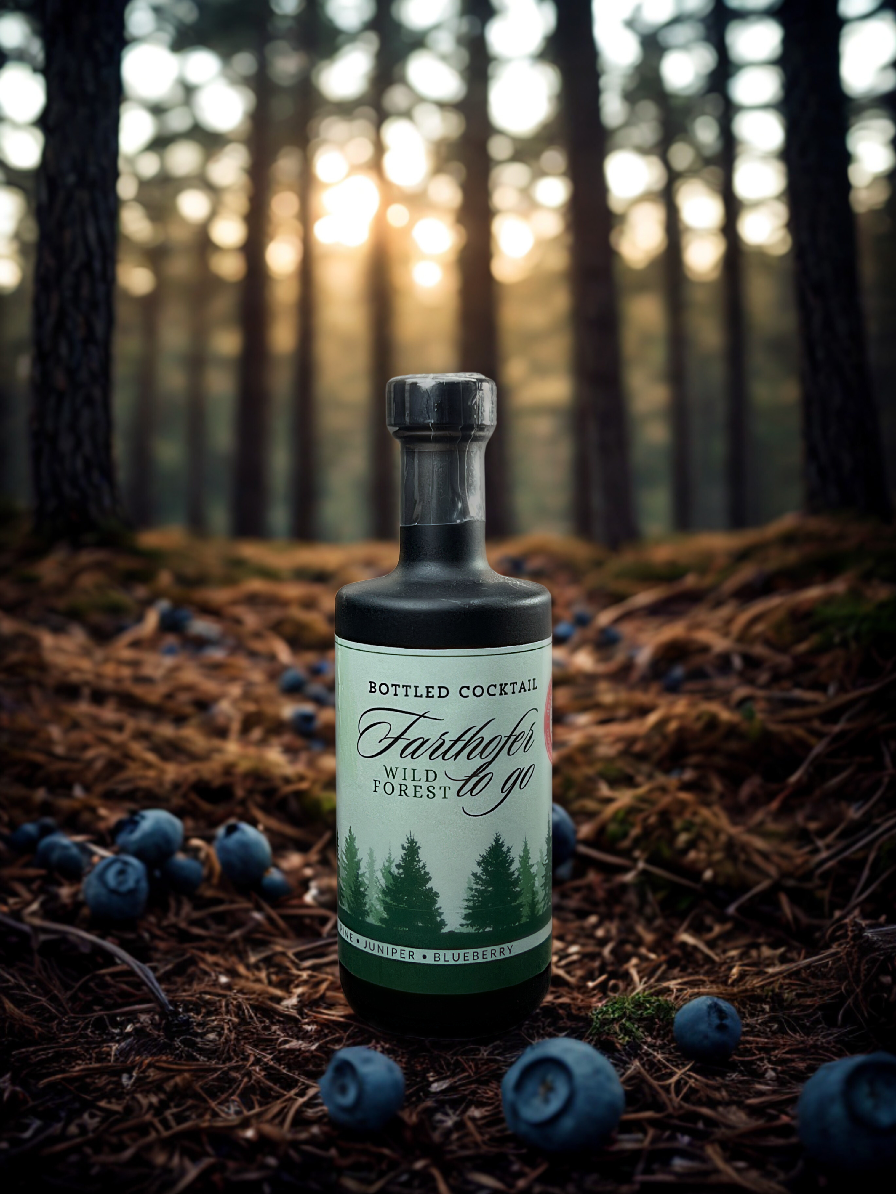 Bottled Cocktail Heidelbeere Zirbe Wacholder – Wild Forest mit alpinem Charakter